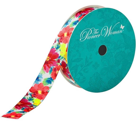 The Pioneer Woman Vibrant Floral Ribbon Set 5 pack - Picture 2 of 2